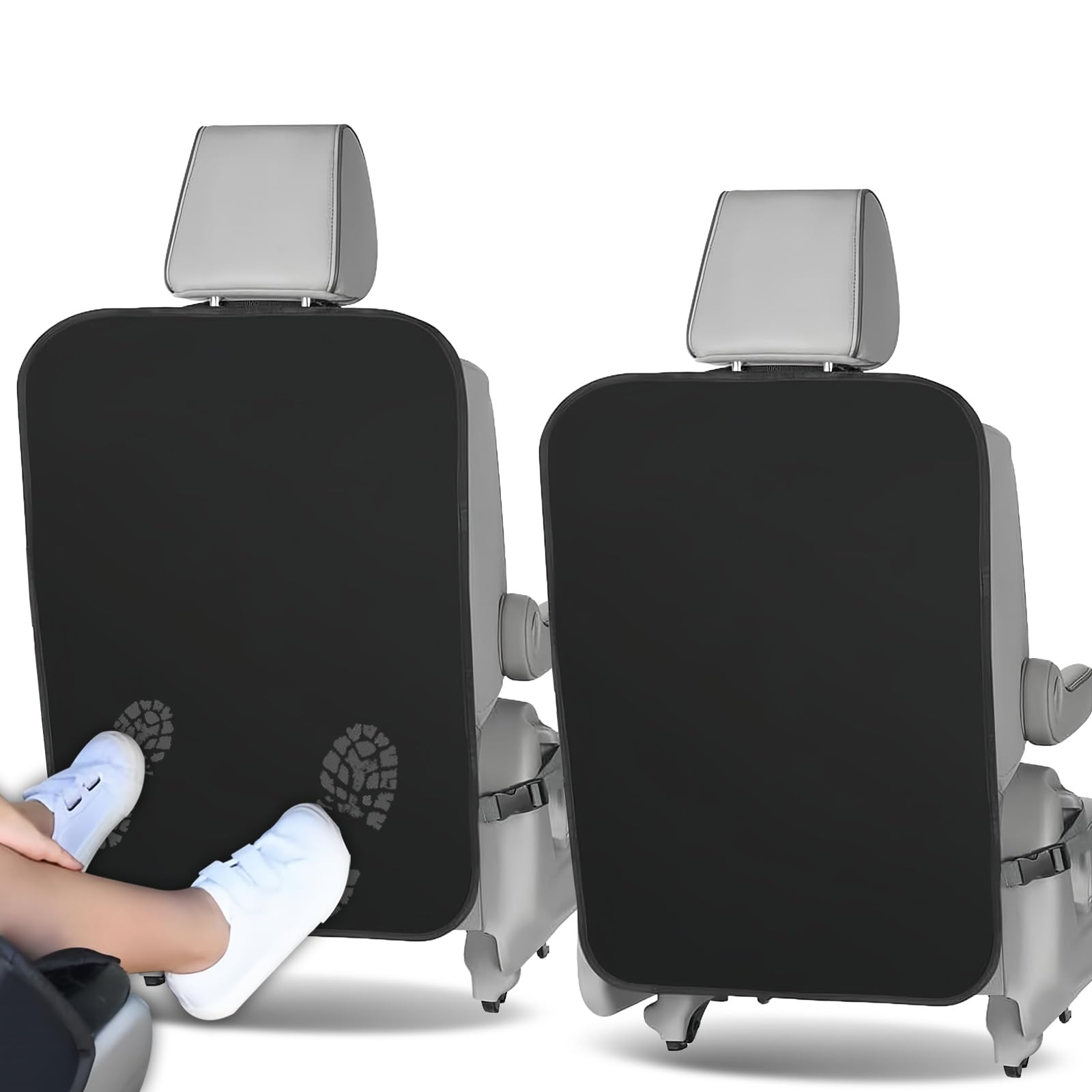 2 Stück Rückenlehnenschutz Auto Kinder,Auto-Rückenlehnen Schutz,Anti-Kick Sitzschutz Autos Rückenlehne,Rücksitzschoner Pad,Wasserdicht Autositzschoner Kindersitz für Reisen und Täglichen Gebrauch