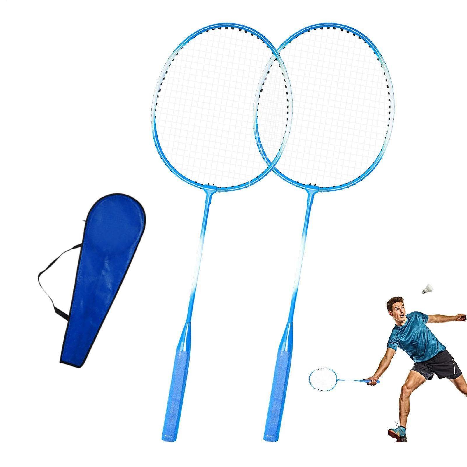 Set di racchette da badminton, racchetta da badminton professionale | Set di racchette da portatili per adulti - Attrezzatura sportiva per adulti e bambini, attrezzatura da per gia