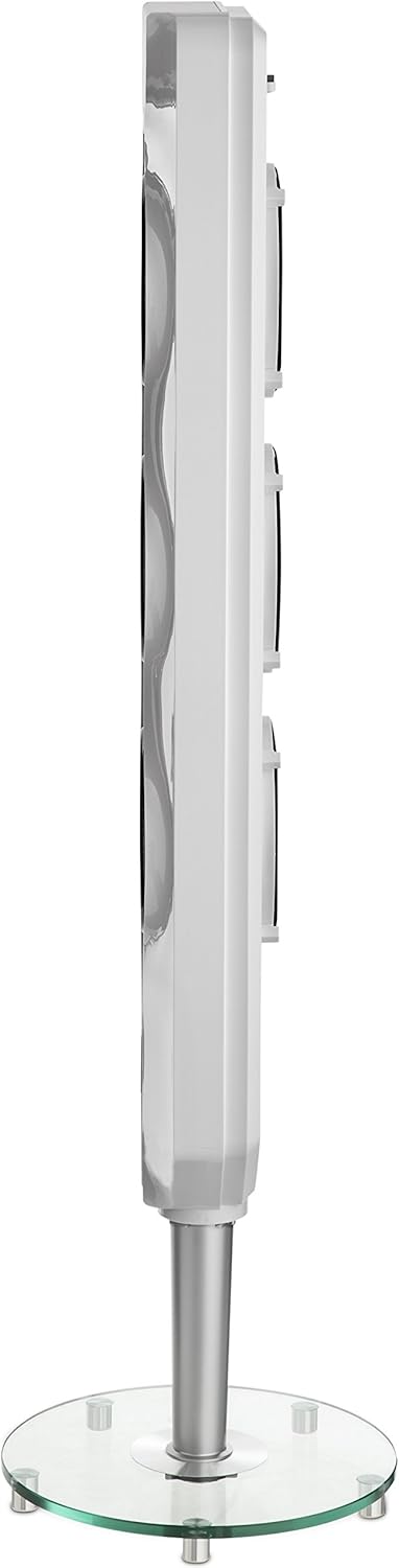 White 44" Oscillating Tower Fan with Remote Control