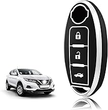 TOOMUME Coque Clé TPU, Etui Clé Étui Clé Adapté pour Nissan Qashqai J11 J12 Juke F15 Xtrail T32 Micra K13 K14 Infiniti Q50 QX60 EX35 FX45, Couvre Clef Cache Cle Voiture Telécommande - Coffre