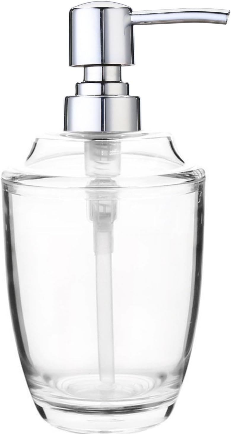 NPL Soap Dispenser Pump Bathroom Kitchen 12 Oz Clear Plastic Countertop Lotion Dispenser 350ML Liquid Bottle Hand Wash Pneumonia Disinfectant Kill Viruses