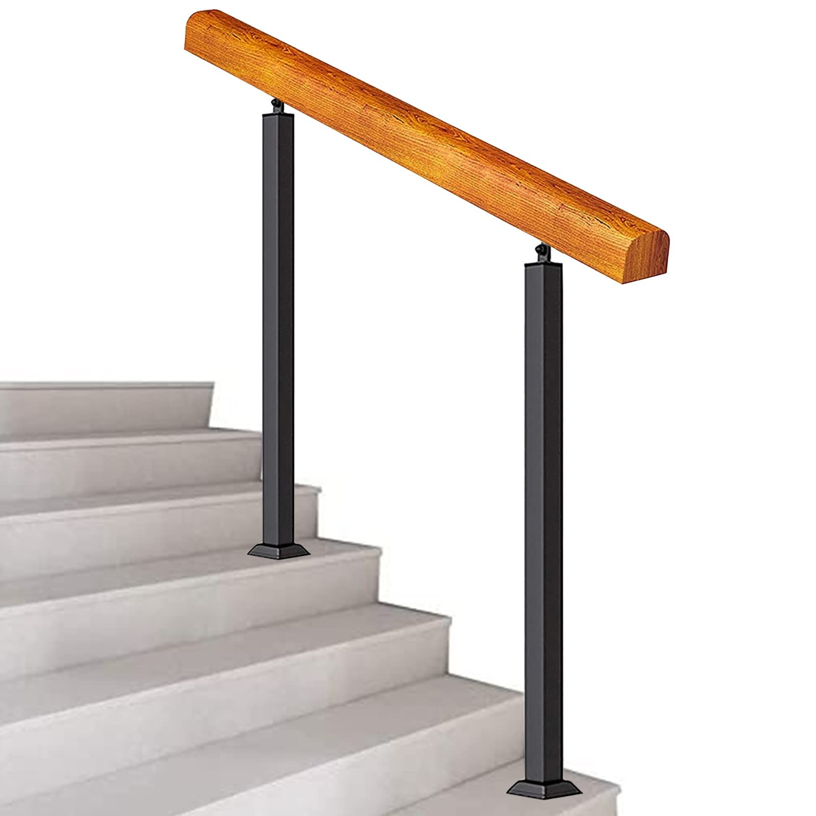 Rampes d'escalier pour escaliers extérieurs 4 marches réglable en hauteur