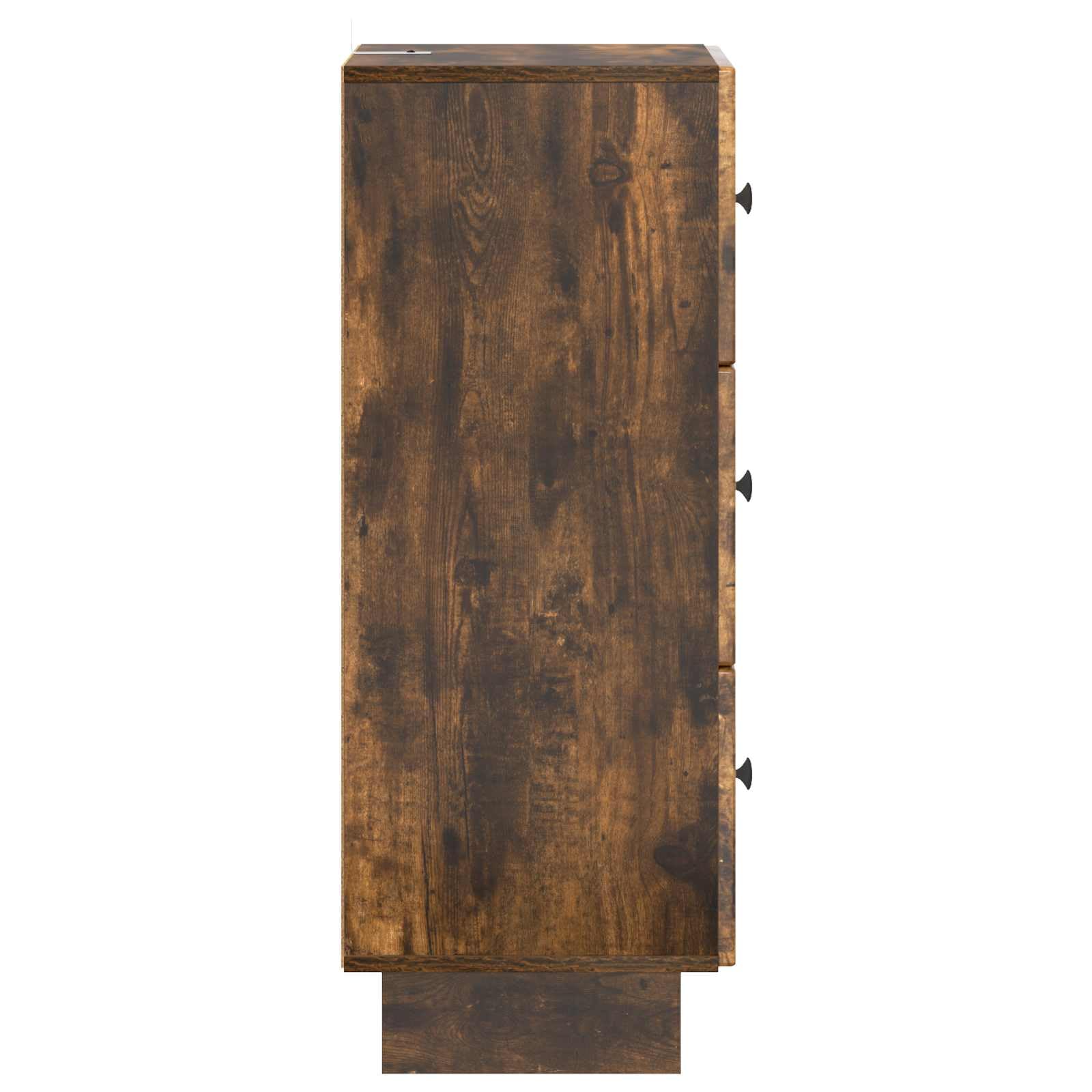 Cassettiera in rovere affumicato, 33 x 34,5 x 90 cm, armadietto, credenza, cassettiera multiuso, per ufficio, soggiorno, camera da letto