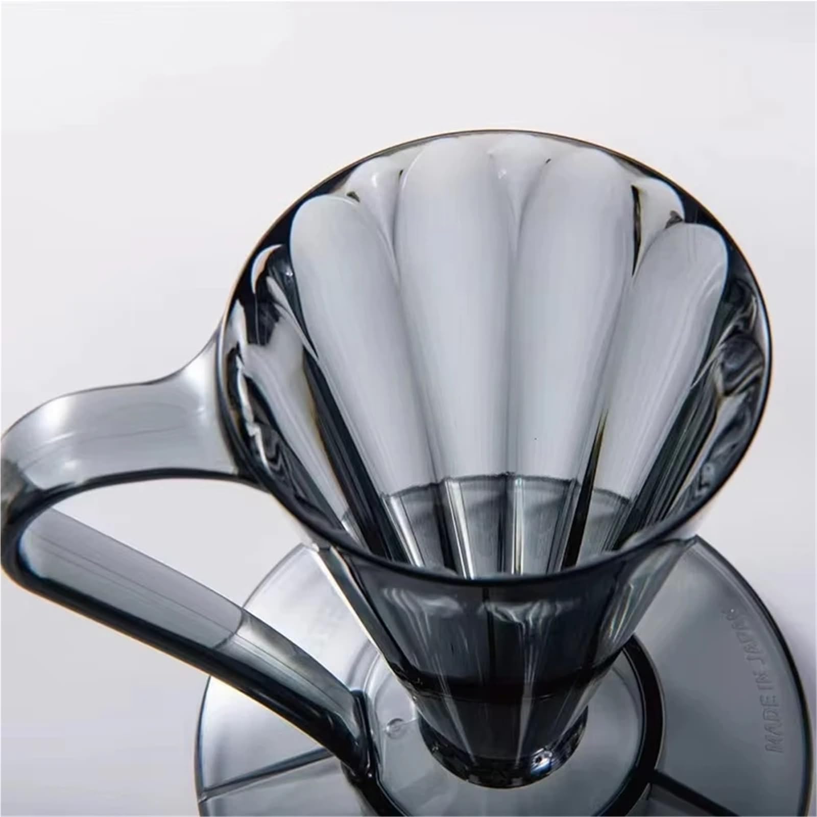 Taza de filtro de café en forma de V, resina para accesorios desechables de 27 grados de papel para espresso (blanco)