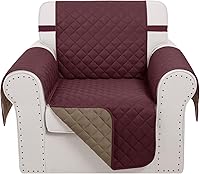 Vista 81 de Fundas reversibles para sofá biplaza, protector de muebles (sofá biplaza, camello/beige)