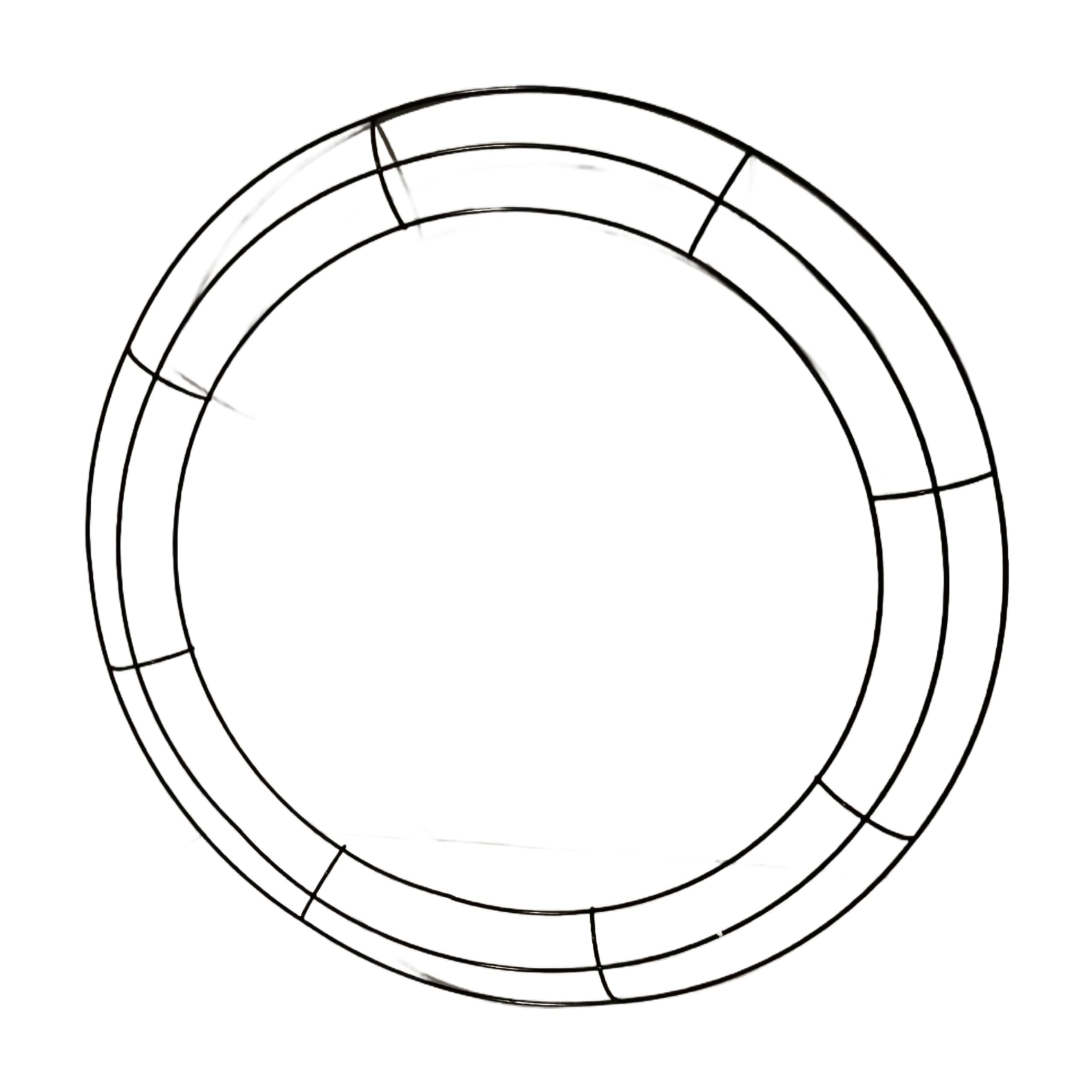 18-Inch Metal Wire Wreath Frame, Round, Black, Weather-Resistant, for Christmas and DIY Floral Crafts