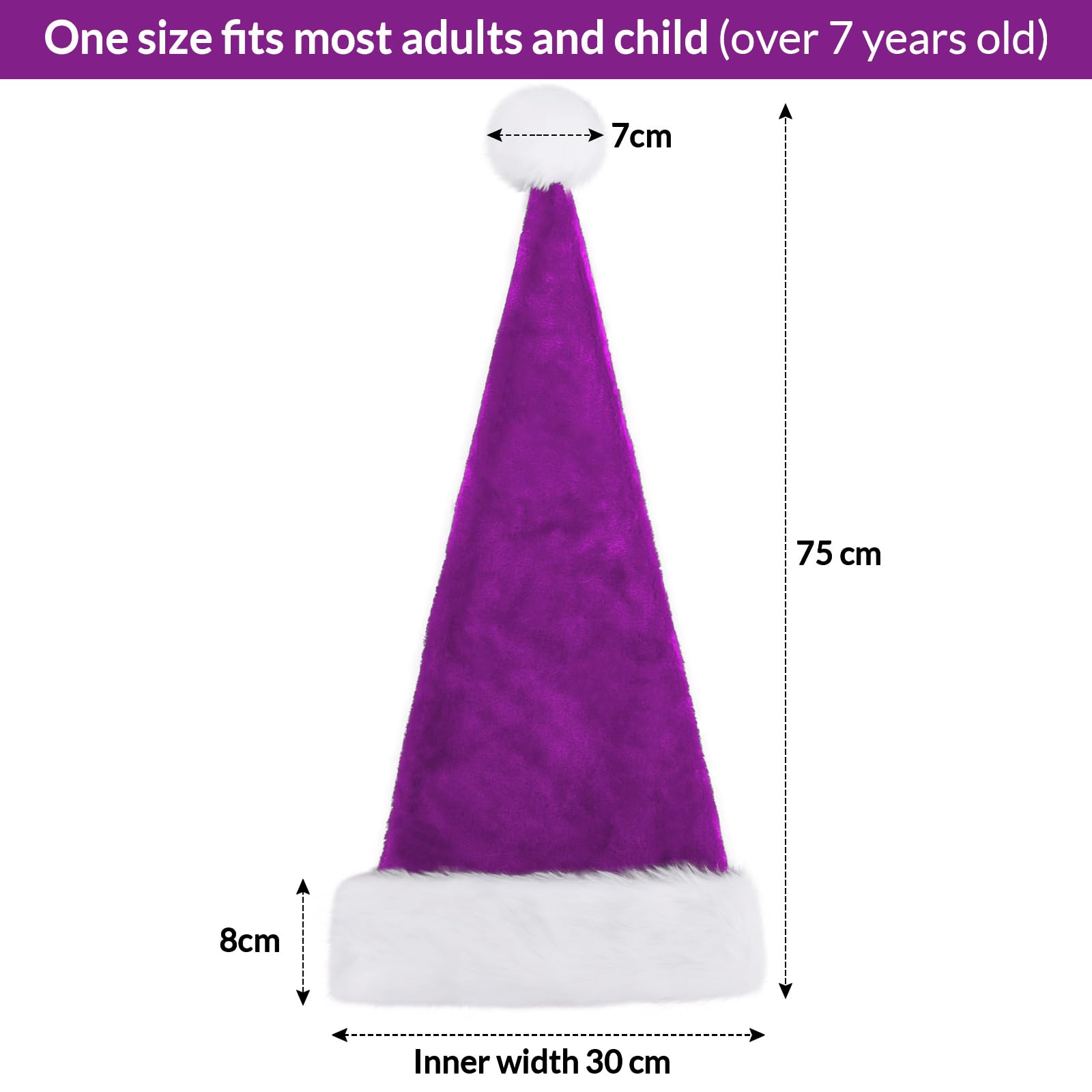 KONVINIT Cappello Natale,Cappello Babbo Natale Adulti,Cappello Babbo Natale Lungo,Cappello Babbo Natale Peluche per uomo e donna