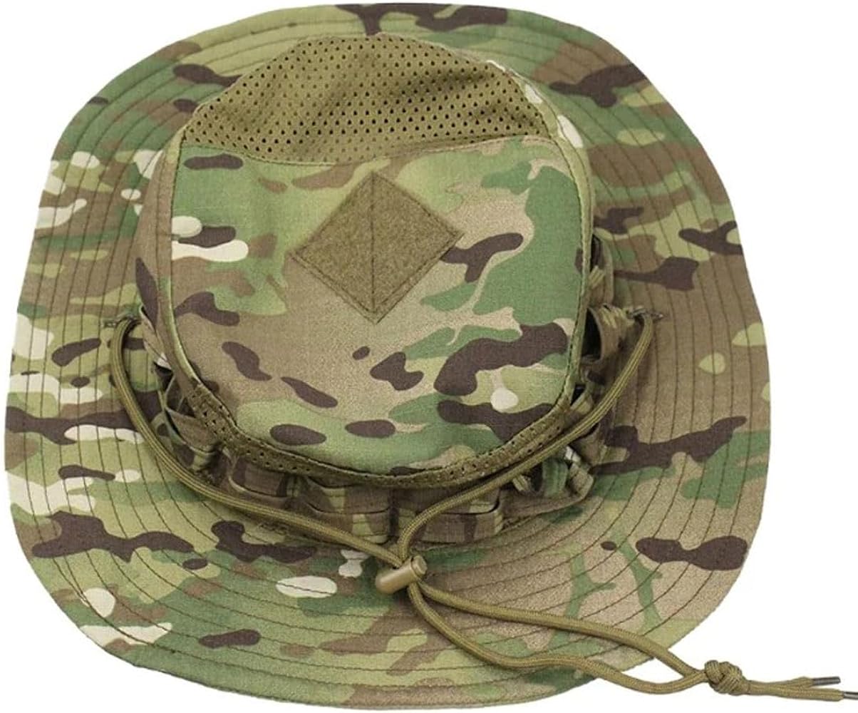RALSPEC Camouflage Boonie Hat Bush Jungle Wide Brim Army Military Sun Cap Cadet Bucket Airsoft Camo Green Brown : Amazon.co.uk: Fashion
