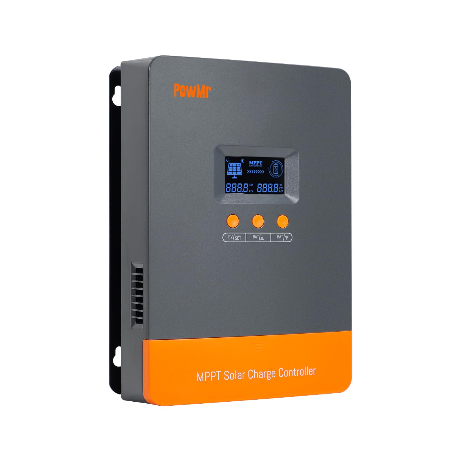 M80 PowMr 80A driver de carga solar MPPT 12 V, 24 V, 36 V, 48 V, regulador de carga solar de 80 amperios, máximo 160 V con visualización LCD, funciona con AGM, gel, inundado y litio, soporte paralelo