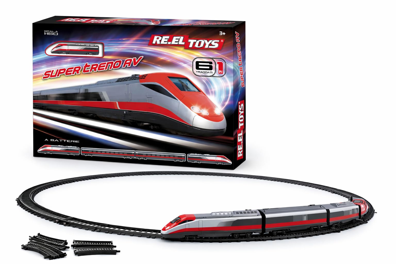 Treno giocattolo per bambini, Trenino Elettrico per Bambini 2 in 1 con Pista da Corsa Set Treno Giocattolo per Ragazze Ragazzi di 3 4 5 6 Anni Trenino Elettrico 6 in 1 con Pista, a Batterie