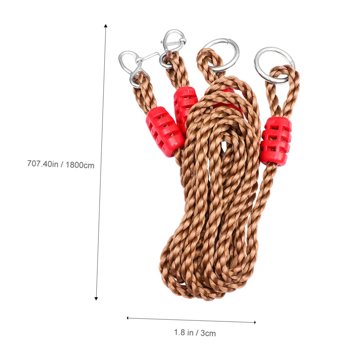 KESYOO 6 Pcs Adjustable Swing Rope Ropes Kit Outdoor Hanging Strap Ups Tree Swing Accessories Metal