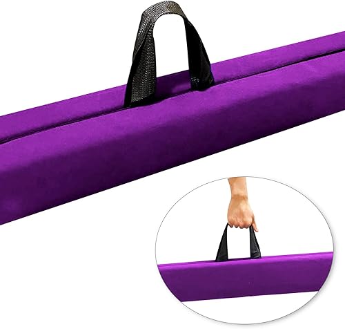 Miniatura 7 de Bighaki808 - Viga de gimnasia plegable de 8 pies, equipo de gimnasia de suelo para gimnasia, niños y adultos, base de goma antideslizante, haz de