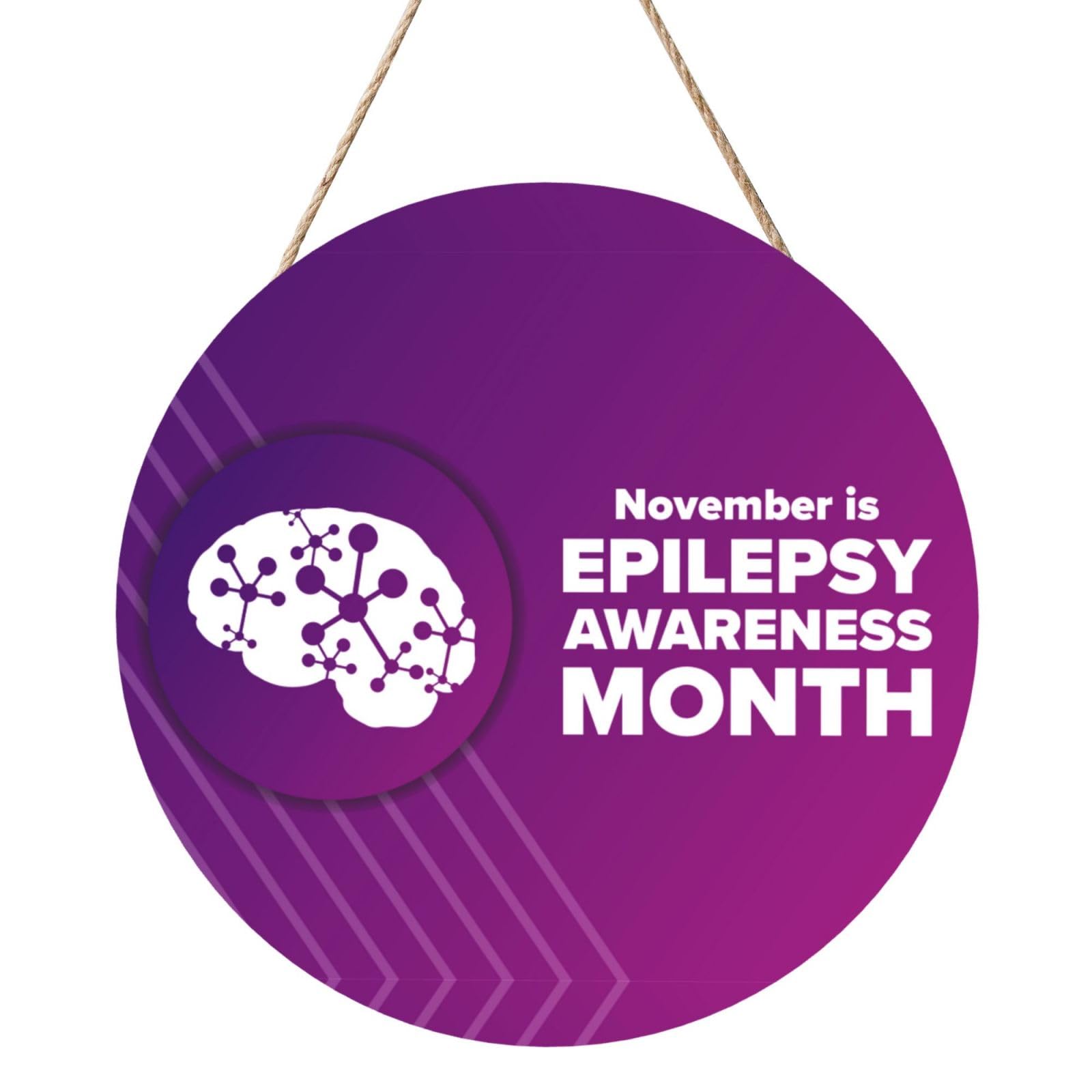 November Is National Epilepsy Awareness Month Door Signs Plaques Wood Welcome Sign For Front Door Wall Hanging For Home Farmhouse Office Classroom Party Decoration