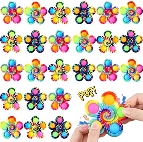 Gigilli 24 Pack Party Favors Fidget Spinners for Kids 4-8 8-12, Kids Goodie Bag Stuffers Easter Basket Stuffers Pop Mini Fidget Toys Classroom Prizes, Bulk Toddler Birthday Gift Easter Egg Fillers