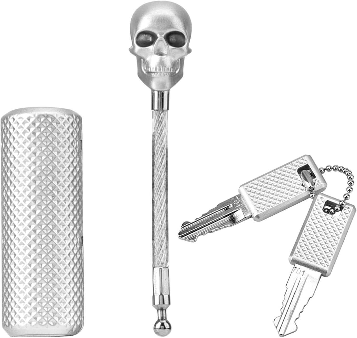 Skull Luggage, 3.5 * 0.6 * 0.6in Zipper Lock, Bag Lock Suitable for Wallets, Suitcases, Backpacks, Computer Cases, Etc