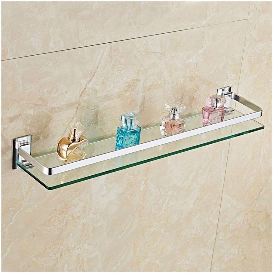 Amazon.com: European-Style Shower Caddy Shelf Glass Floating Bathroom ...