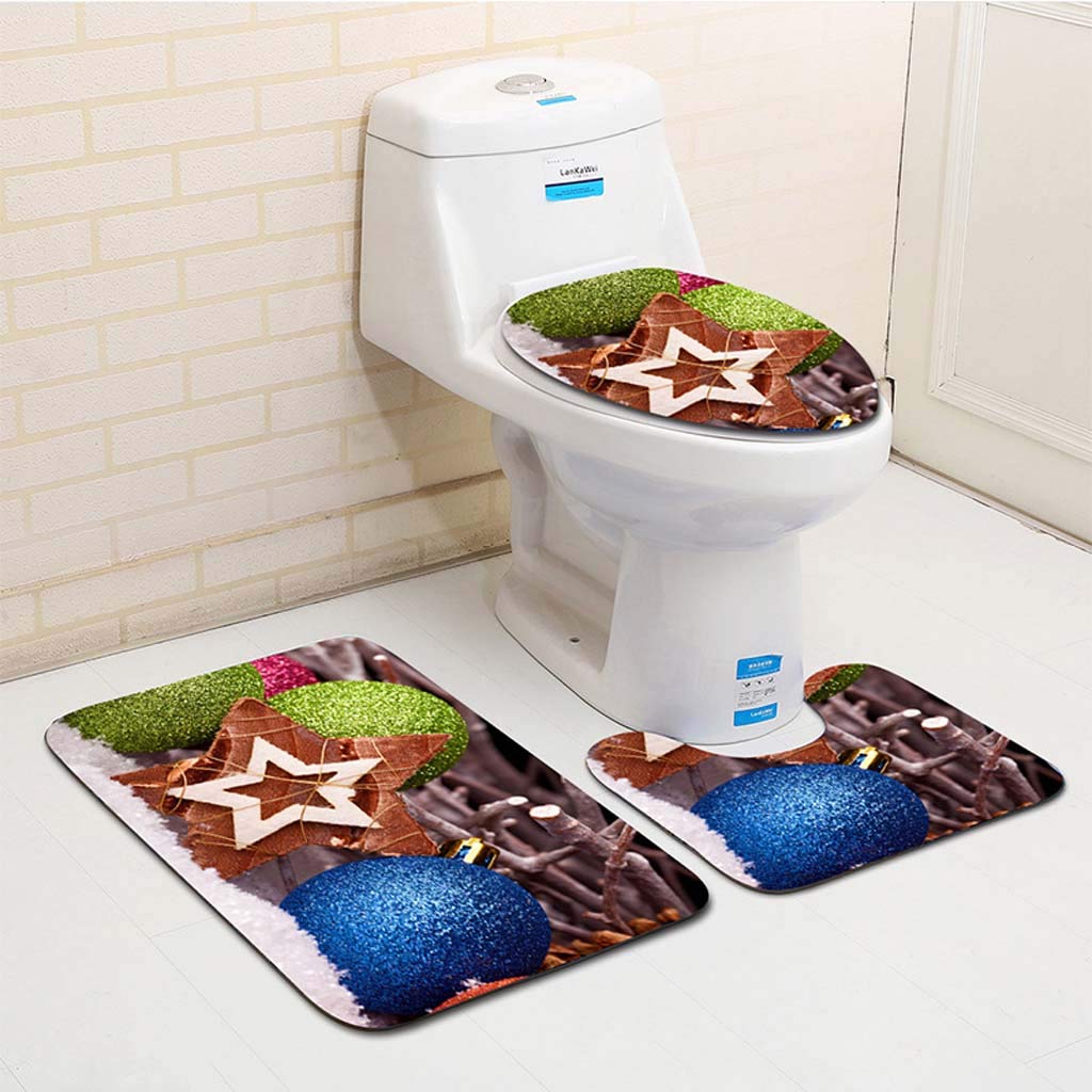 Tapis de sol 3D tapis de bain en trois pièces grand format absorbant et lavable