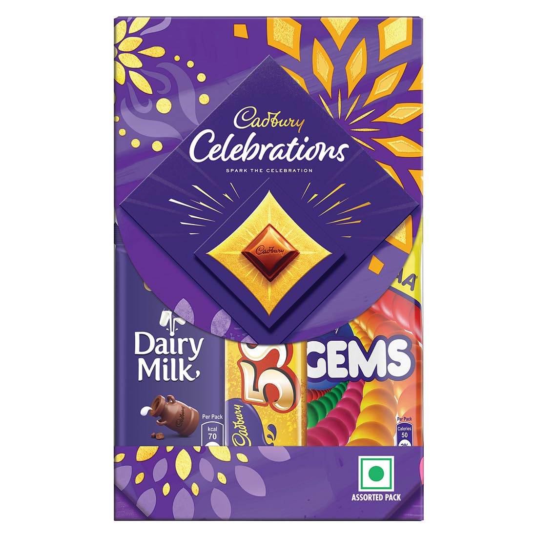 Cadbury Celebrations Assorted Chocolate Rakhi Gift Pack,49.2 Grams