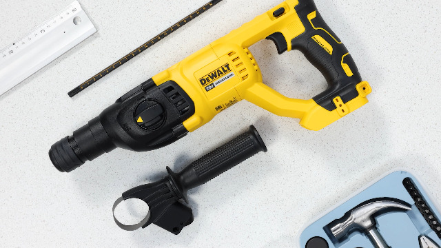 DEWALT DCH133B 20V Brushless Rotary Hammer (Tool Only) + DW5470 5-Piece SDS-Plus Carbide Bit Set