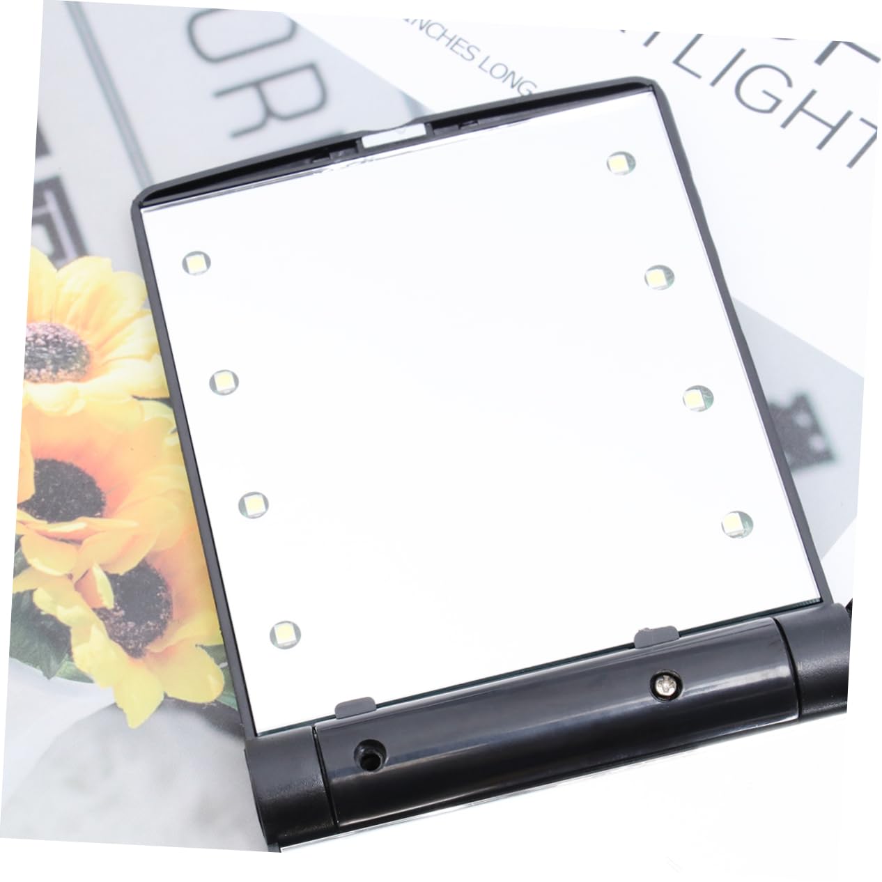 DOITOOL 3stücke Kosmetikspiegel Mit Helligkeits-LEDs Tragbarer Faltbarer Mini-Spiegel Für Makeup Unterwegs Kompaktes Design Schwarz Für Handtasche Oder Reise