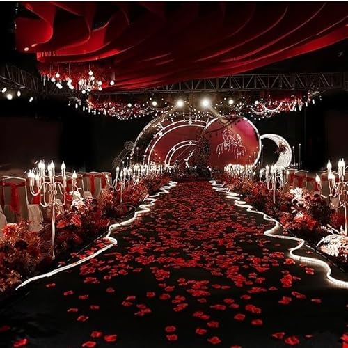 バラ 花びら フラワーシャワー 造花 ローズ 薔薇 フラワーシャワー プロポーズ 結婚式 誕生日 お祝い パーティー 撮影など用 飾り 小物 赤(1000枚入り) [3]