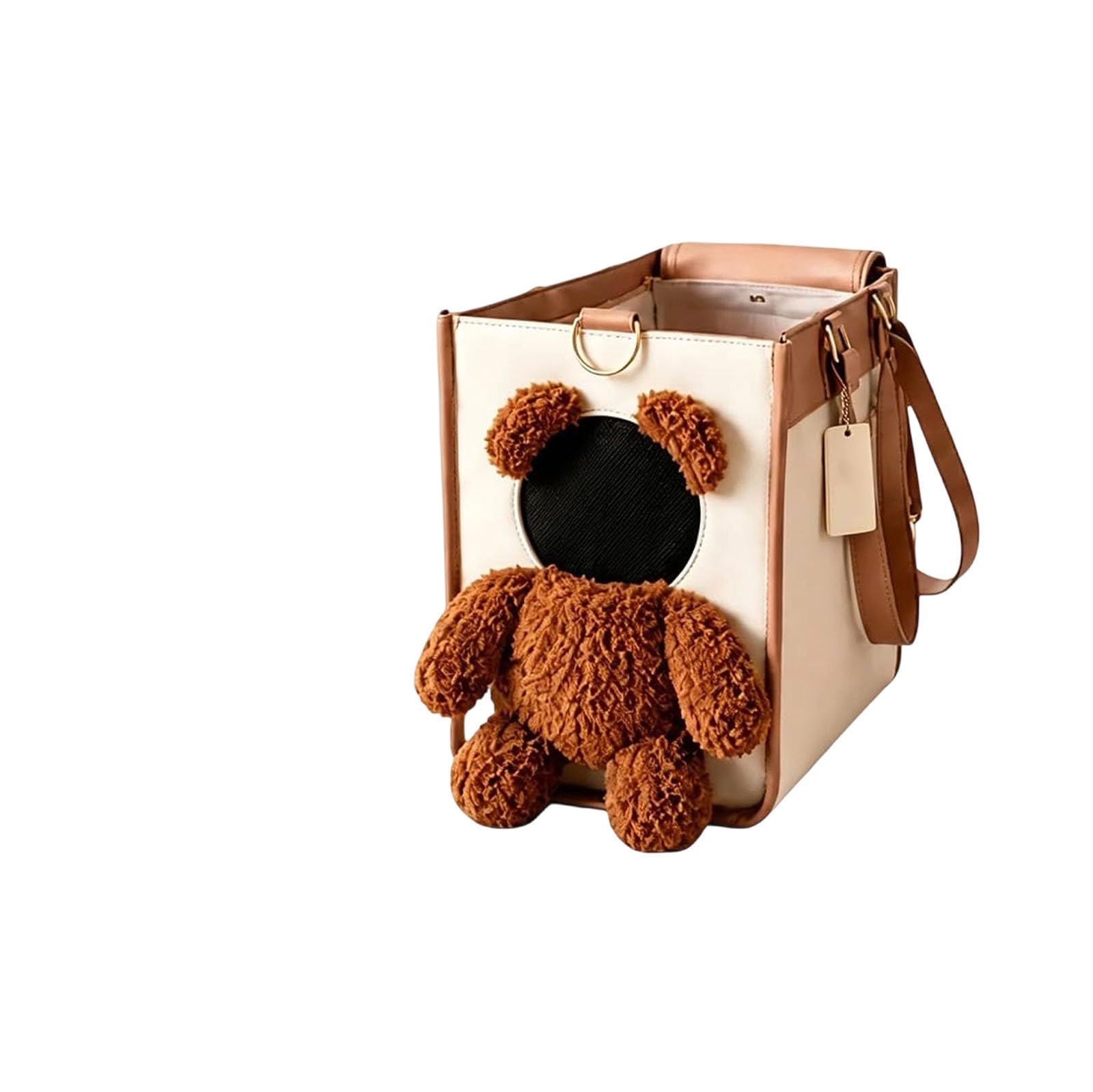 Jipersuo Teddy for and Cats 2 In 1 Multifunctional Handbag With and Furry Ears for Puppies Small Animals Portable Convenient Travel Tote Walks Errands 18