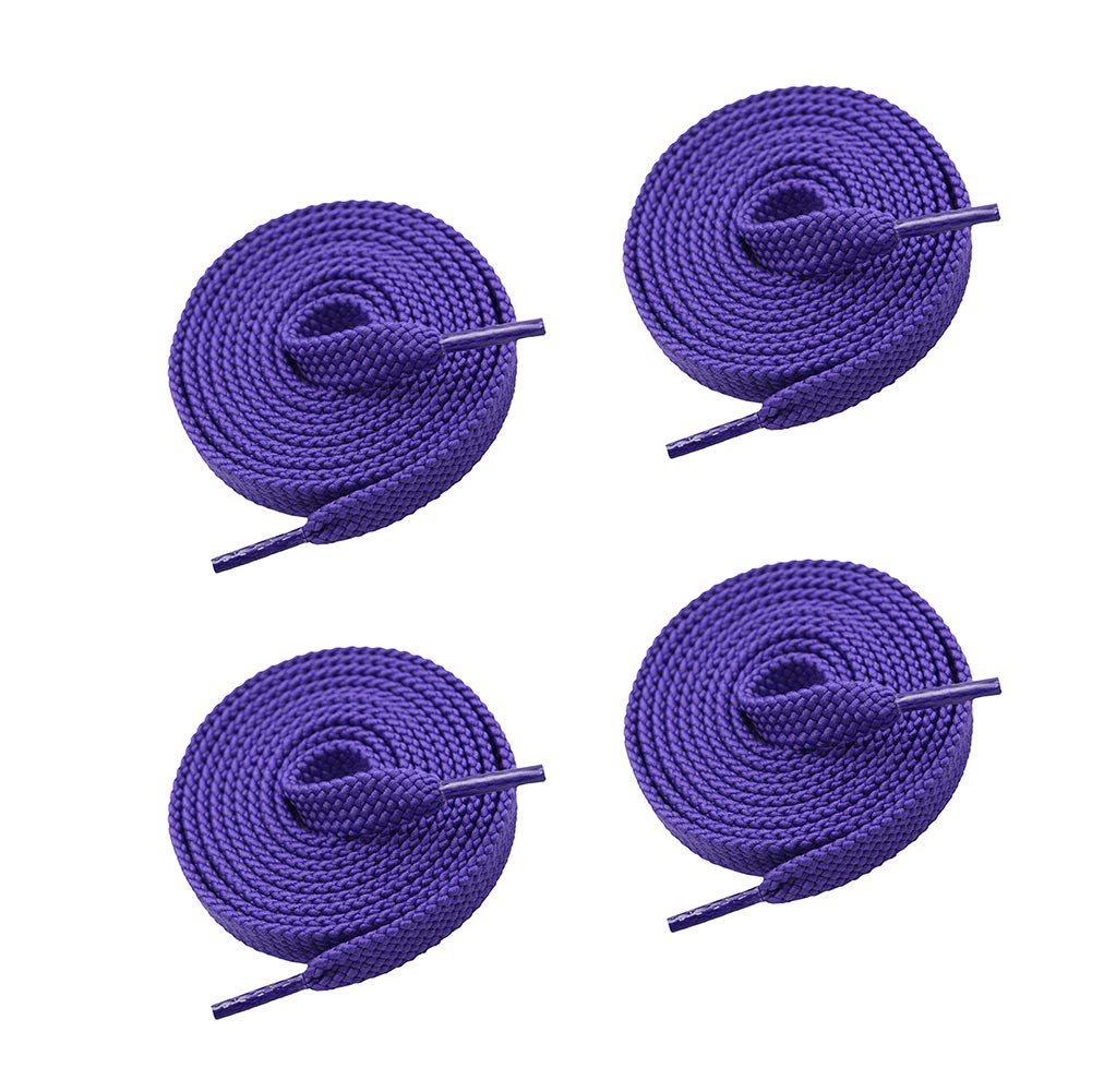 Photo 1 of 2 item bundle VSUDO Double Layer Shoe Laces for Sneakers,5/16" Flat Shoelaces Compatible with Converse, Vans, and Air Force - 2 Pairs 63" ( 160 CM ) 13 Purple