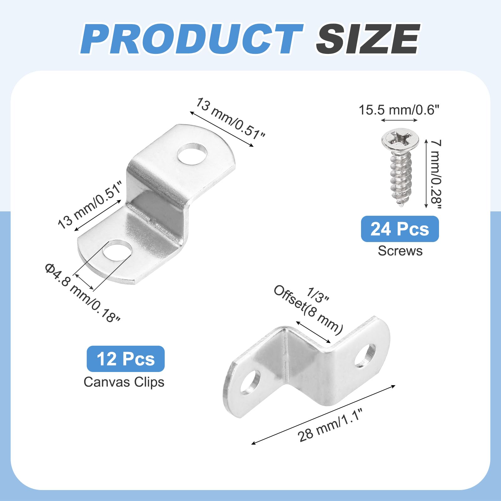 PATIKIL 1/3" Offset Canvas Clips - Image 2
