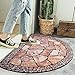 MANO Front Door Mat Outdoor Entrance, Heavy Duty Doormat Half Circle Rug for Outside Entry, Welcome Mat for Indoor Half Round Door Mats with Non Slip Rubber (21