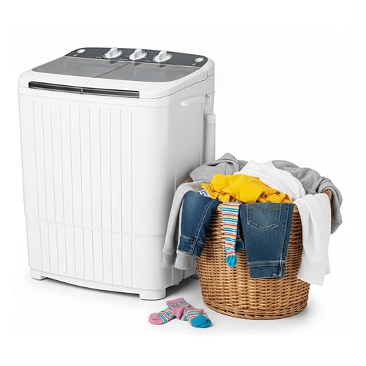 Portable Washing Machine,18 lbs Capacity,Washer and Dryer Combo Machine for Homes & Apartments,Twin Tub Laundry Washer with Spin Cycle