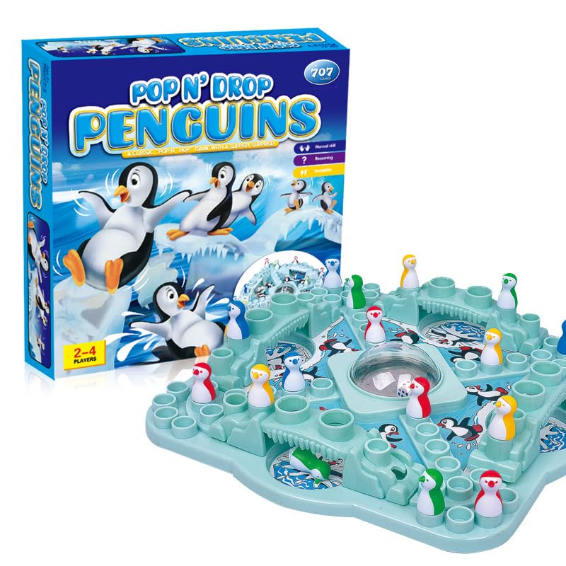 KENANLAN Penguins Board Game,Pop 'n Drop Penguins Toys,Family Table Game with 16 Penguins Doll - Image 2