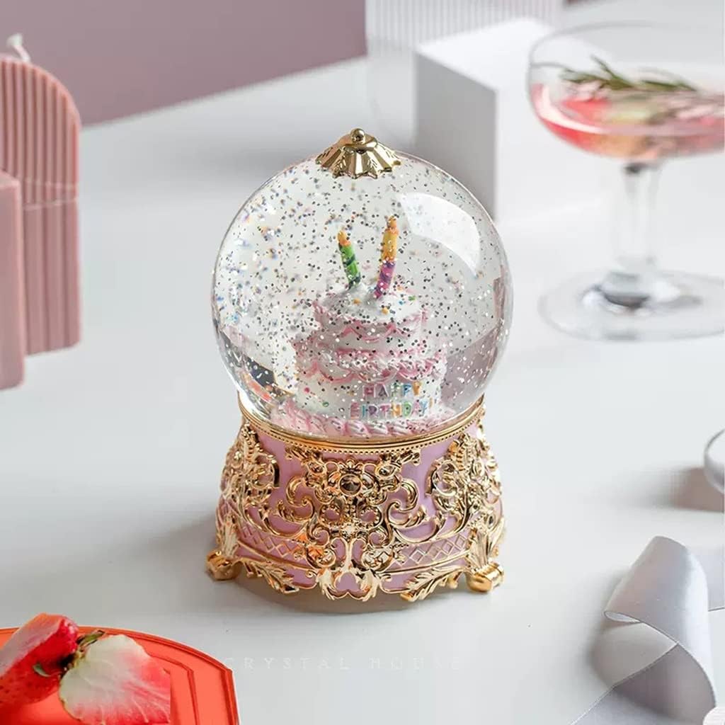 Fantasy Snowflake Crystal Ball Music Box Octave Night Light to Send Male Girlfriend Bestie Birthday Gift