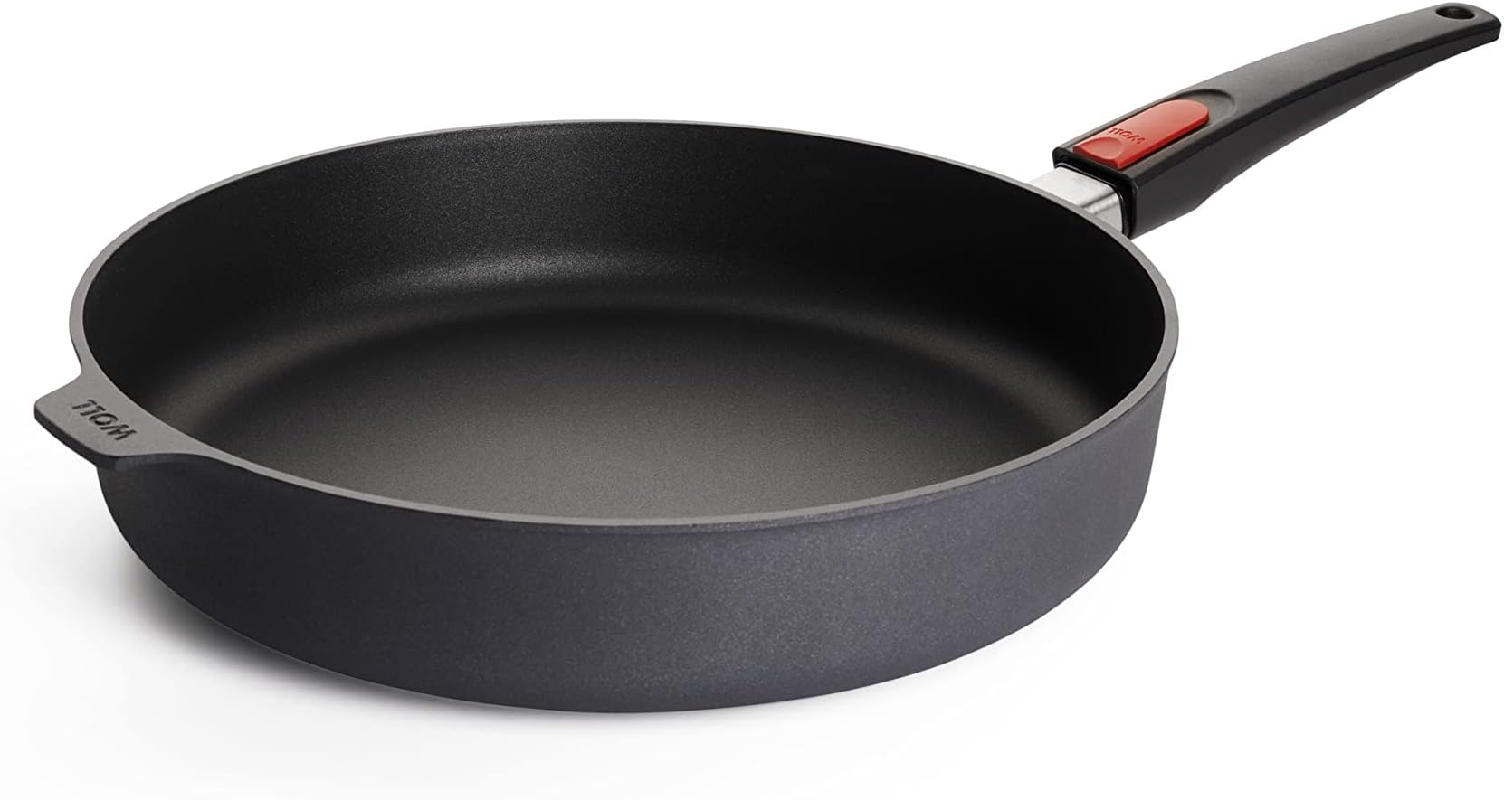 Woll Diamond Lite high rim pan - inductive -, diameter 32 cm, 7 cm high, with removable handle - suitable for all types of stoves, cast aluminum, non-stick coating, oven-safe, anthracite, 1 piece
