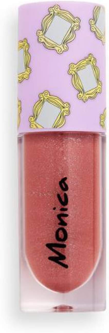 Makeup Revolution X Friends Monica Lip Gloss! High Shine Medium Mauve Lip Gloss! Friends TV Show Inspired Lipgloss! Great For Your Makeup Bag Or Friends Gift! Choose Your Lip Color Shades! (Monica)