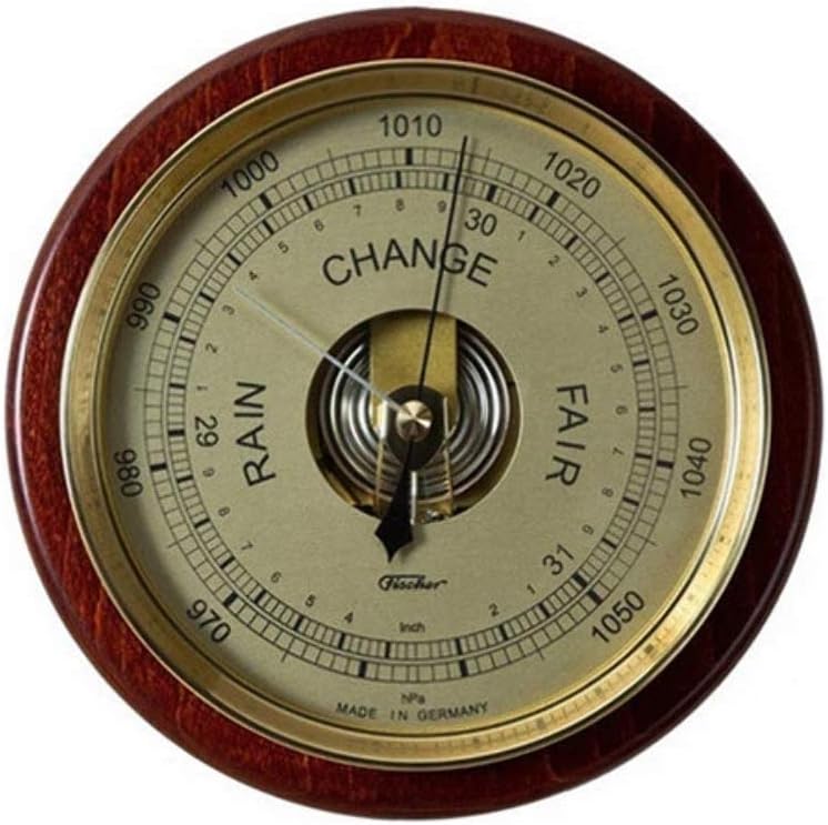 Fischer Barometer, Wood, Mahagoni Coloured, 200 x 160 mm