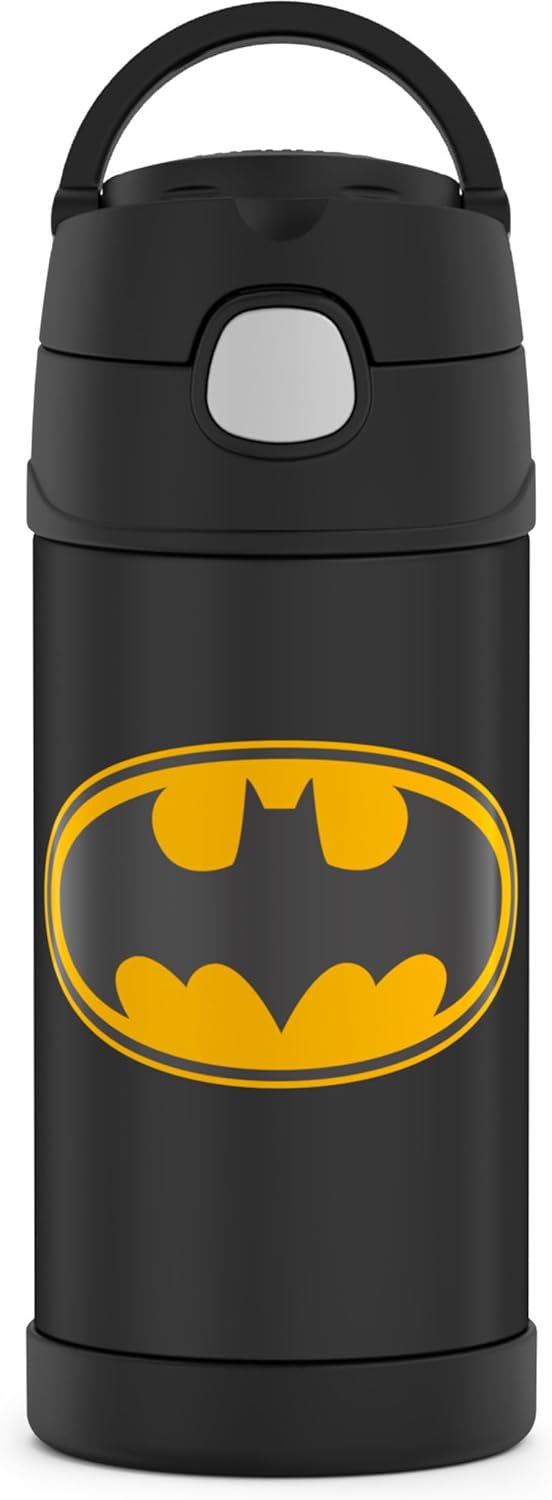THERMOS FUNTAINER 12 Ounce Stainless Steel Kids Bottle, Batman