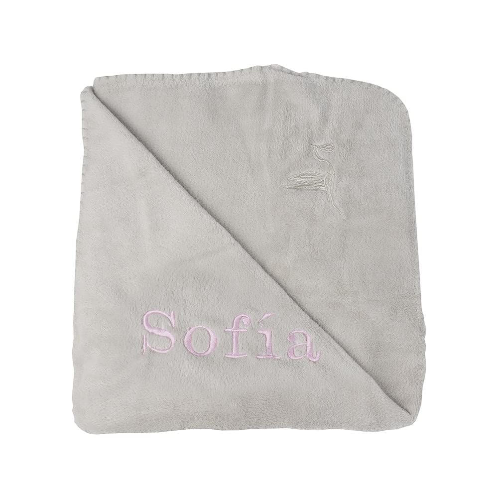 Regalos para Bebes Recien Nacidos Personalizado | Manta Personalizada Nombre Bebé + Pijama Recién Nacido | BebeDeParis