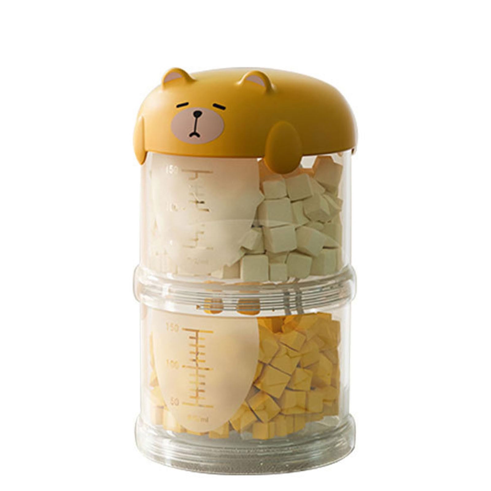 Qusinfc Visible Pet Treats Organizers Box with Tiered Design Leakproof Lid for Dry Food and Accessory Dog Cats Feeding Essential Pet Food Storage Container
