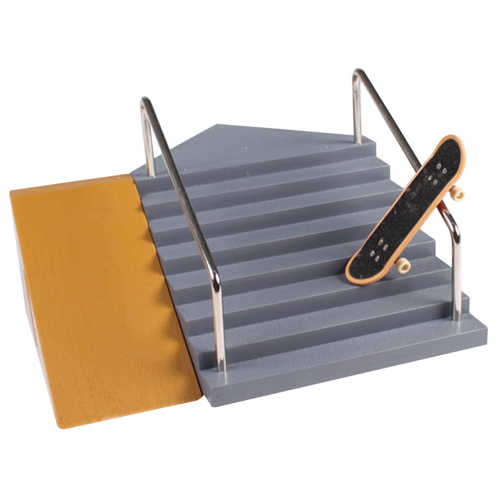 Finger Skateboard Skate Park Kit,Mini Fingerboard Ramp Skate Park Skateboard Toy Starter Kit DIY Assembly Skateboard Toys,Finger Skateboard and Ramp Gift Toys