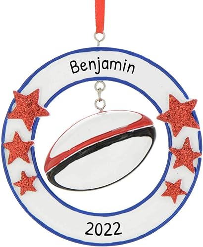 Miniatura 3 de Adornos de rugby personalizados, adornos deportivos para árbol de Navidad, adorno de entrenador de rugby, regalos de rugby, deportes para niños,