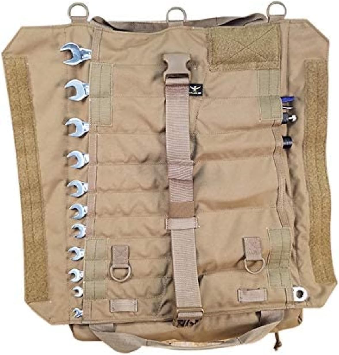 Atlas 46 Yorktown Tool Roll, Coyote Brown - Ultra Portable, Innovative and Durable Design, Large Capacity Wrench Organizer and Tool Storage | Made in The USA