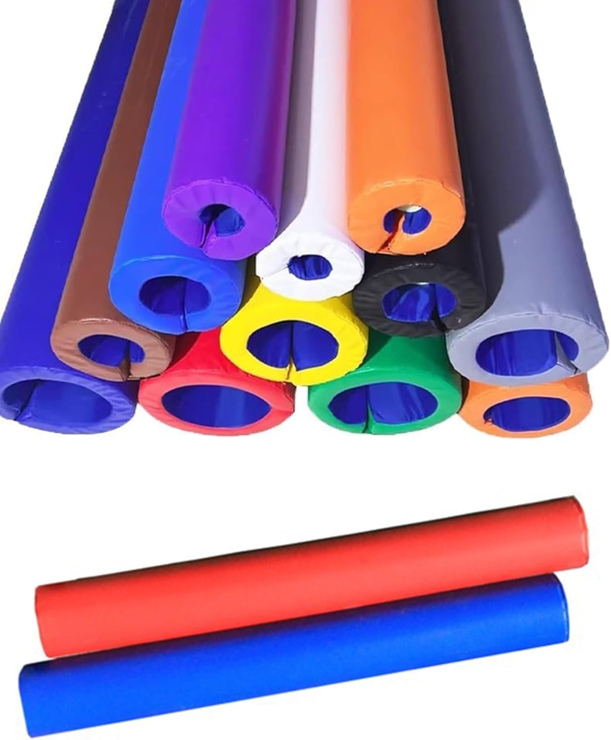 VUIKLCty Safety Bollard Covers Are Suitable For Basements, Garages, Playgrounds And Basketball Courts(Schwarz,14 * 180cm)
