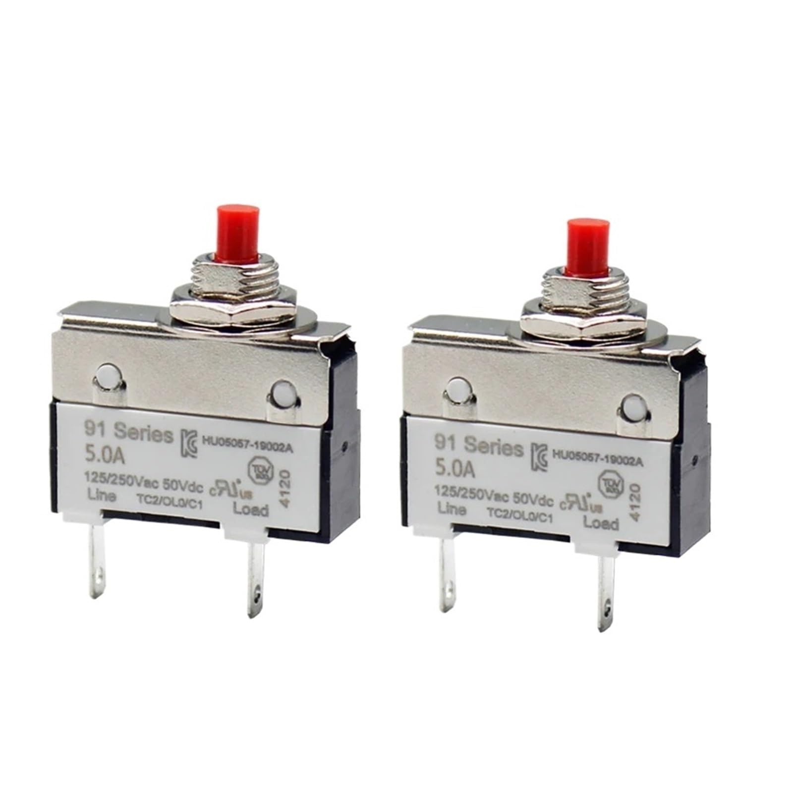NVSFZGIYG 2PCS 91 Series 5A Miniature Circuit Breaker Overload Protector Switch(3A)