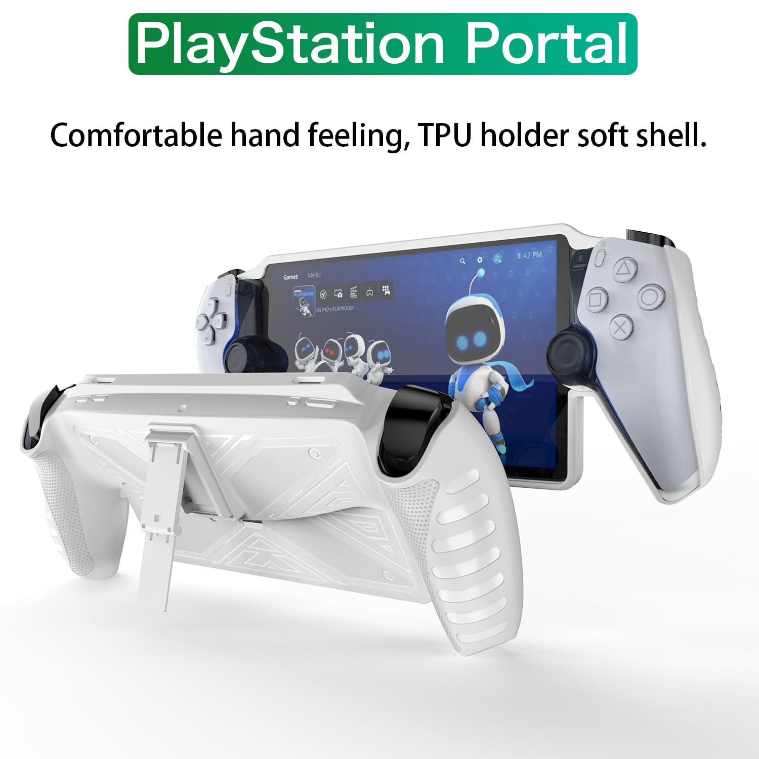 Lemxiee Funda para PlayStation Portal Cover,Ultrafino Ultraligero Antideslizante Silicona Case con Soporte para PlayStation Portal Funda