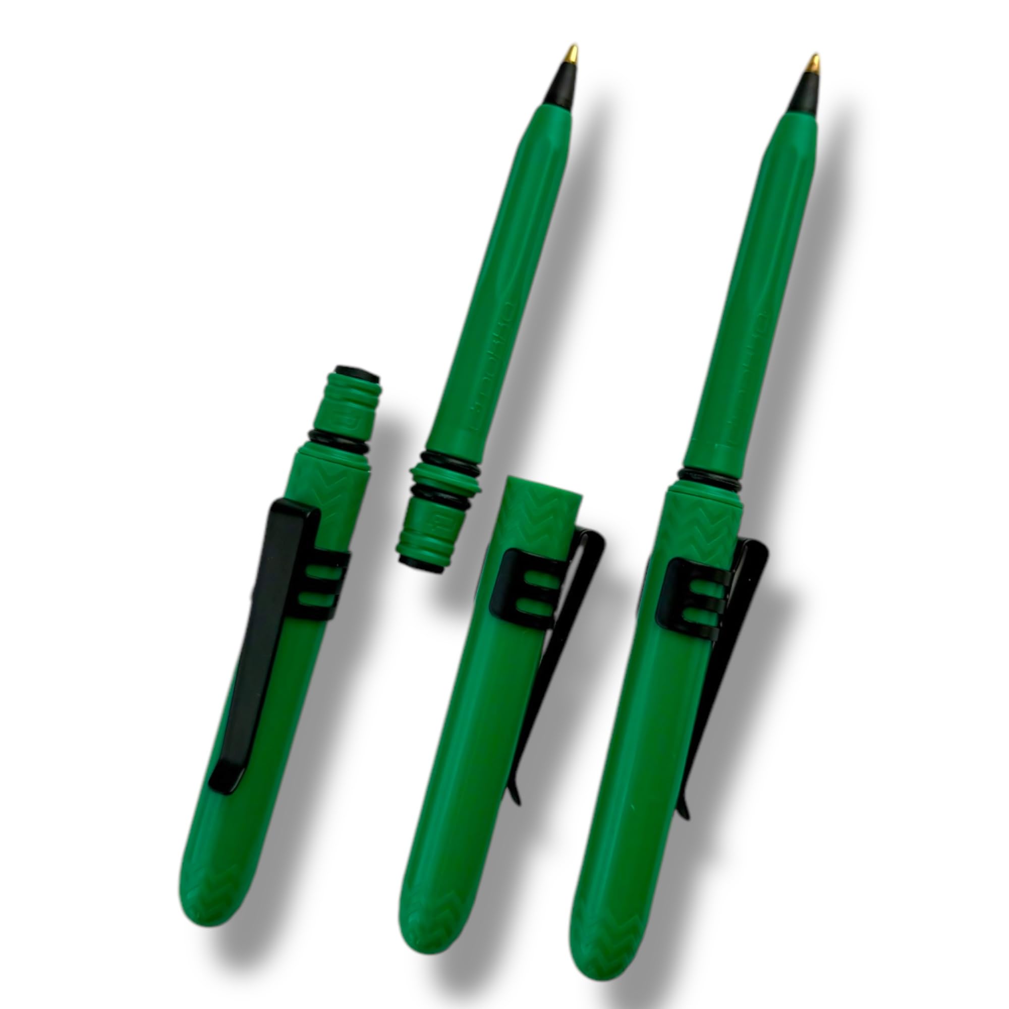 The USA Made Pocket Pen – 3 Pack with metal clips – compact, affordable, lightweight, EDC black ink ballpoint pen – mini pen that is waterproof and