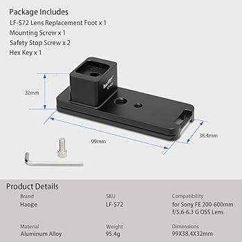 Amazon | Haoge LF-S26 レンズフット三脚座マウントリング for