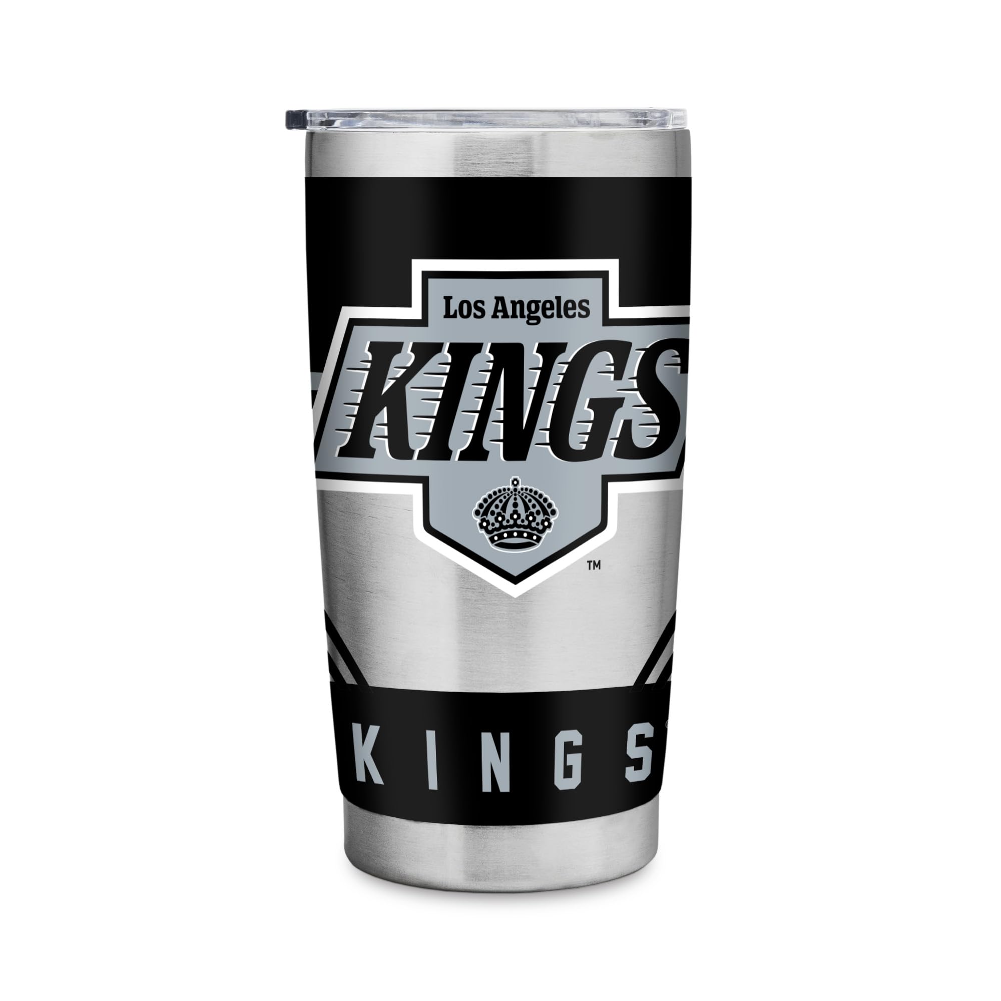 Rico Industries NHL Hockey Los Angeles Kings 20oz Stainless Steel Tumbler with Lid - Great for Coffee, Tea, Water or Cocktails