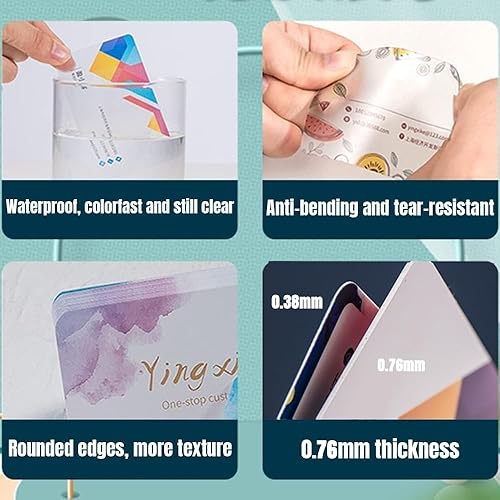 Miniatura 3 de Tarjetas de visita personalizadas de PVC impermeables para añadir fotostextologotipos imprimir tus propias tarjetas de visita personalizadas