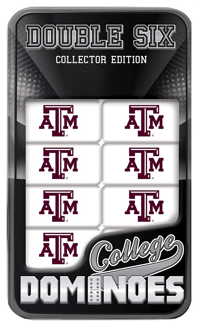 MasterPieces Game Day - NCAA Texas A&amp;M Aggies - 28 Piece Team Logo Double Six Domino Set