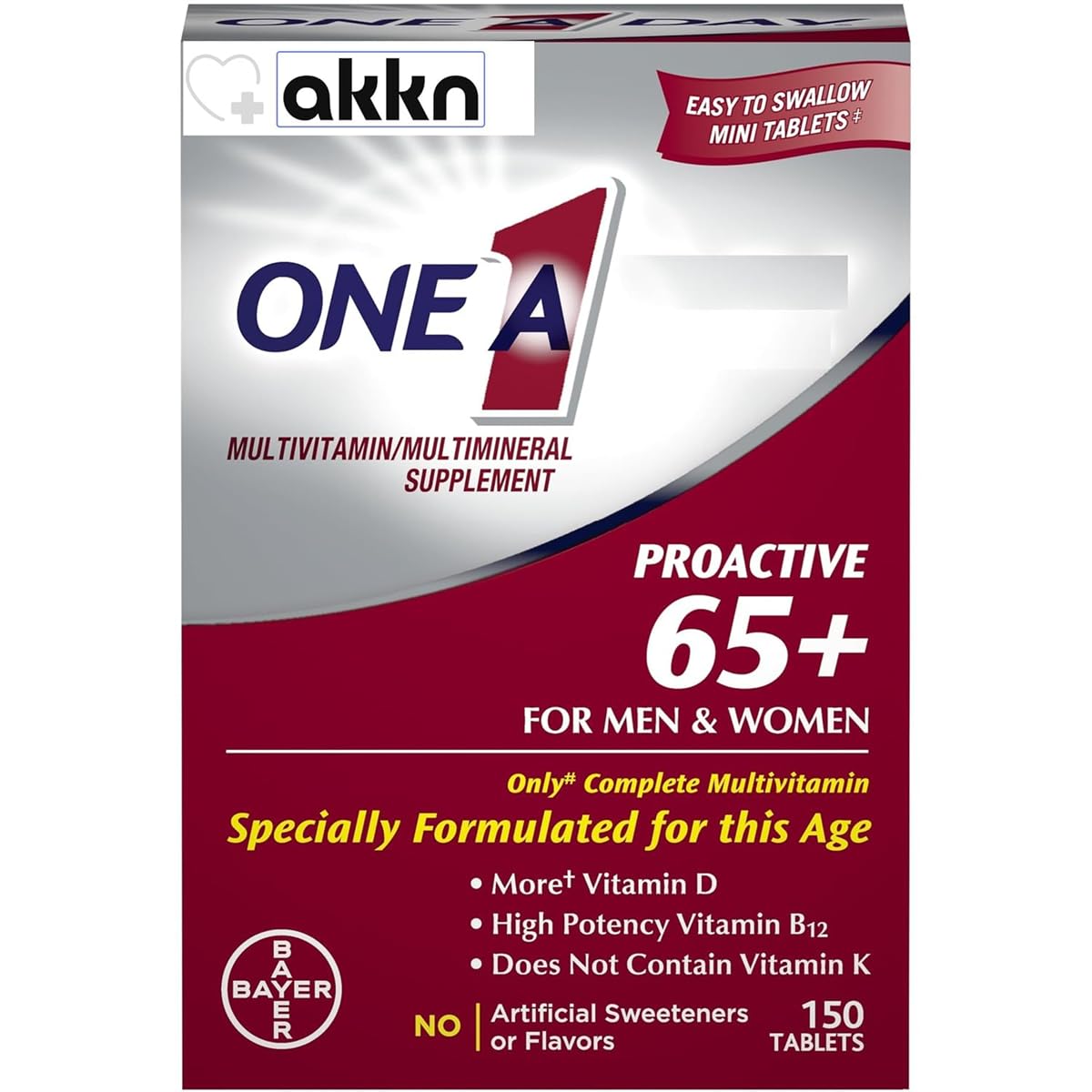 O.ne. A D.ay Men & Women Proactive For 65 Plus, 150 Tabs